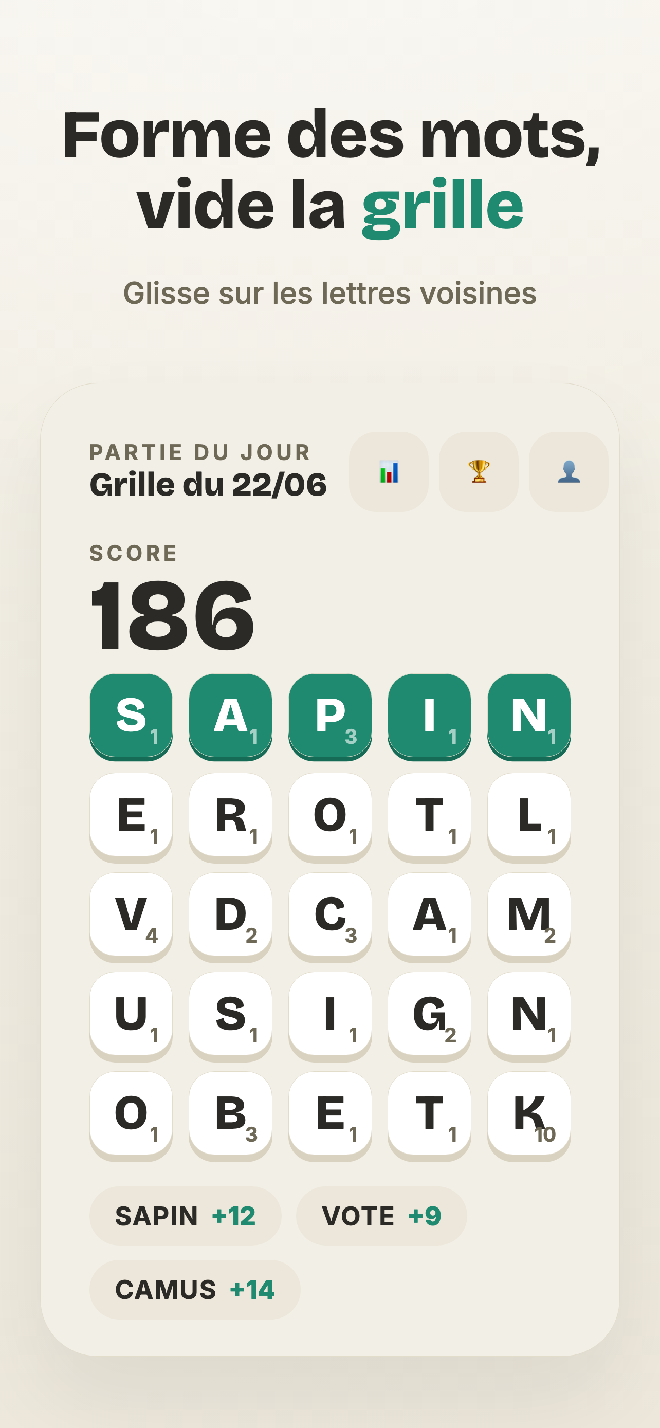 Grille du jour Glyfo